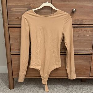 Nuuds Tan Long Sleeve Bodysuit